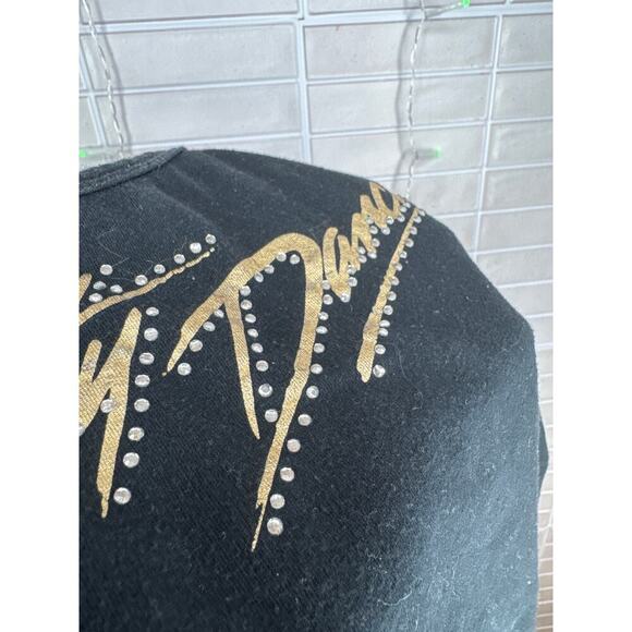 Rare Vintage Dirty Dancing Tank Top Black UK 12 / EU 40 (US 8) Rhinestone Logo - Picture 9 of 9